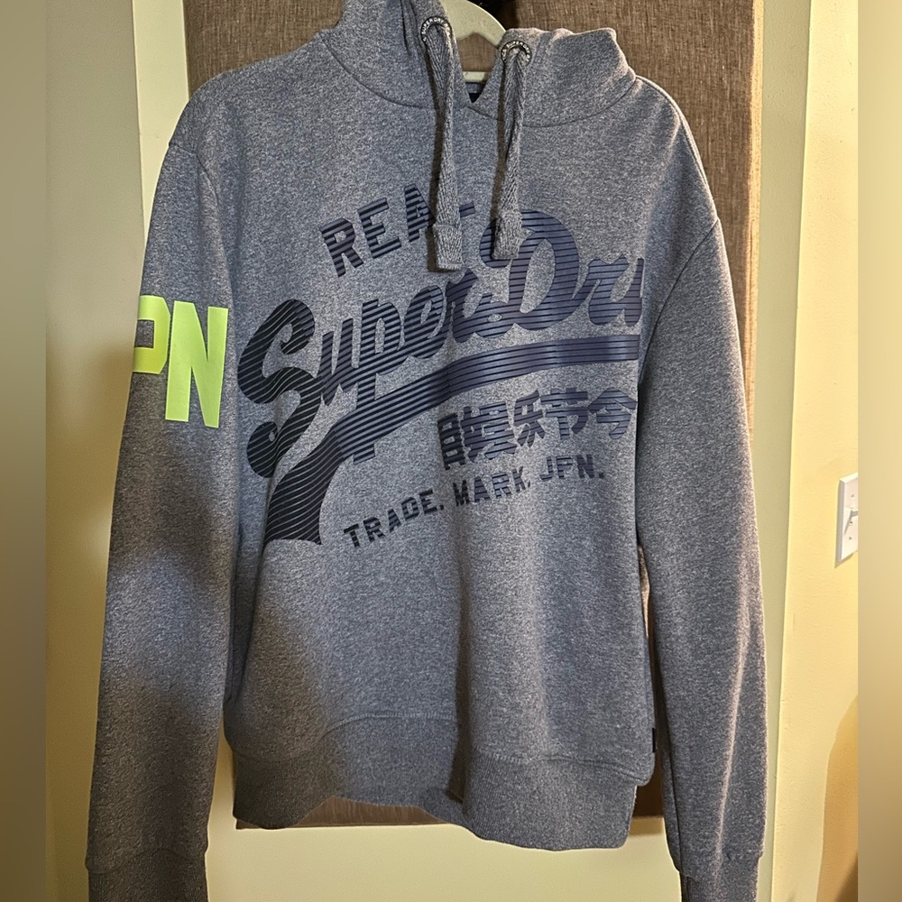 Super Dry sweater hoodie for men, size 7
